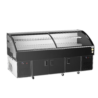 Réfrigérateur-congélateur commercial XUECUN BT-B/D-1.8/2.0/2.5 avec table de présentation incurvée pour équipement de cuisine