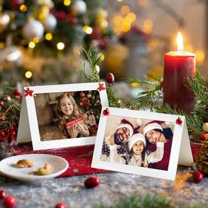 Cartes porte-photos personnalisées avec enveloppes assorties, support pliable pour photos, ensemble de papeterie pour messages de vœux, insertion de logo - Product Image 4