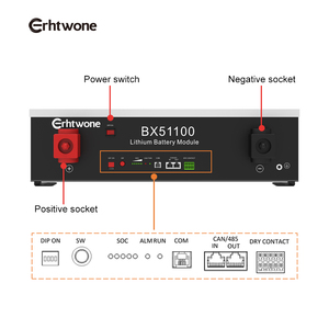 Erhtwone 5kwh batterie montée en rack solaire au lithium 51.2v 100ah 200ah empilable lifepo4 batterie de stockage d'énergie - Product Image 2
