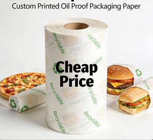 Papier d'emballage alimentaire imprimé sur mesure, recyclable, à prix abordable, résistant à l'huile, pour pizzas, hamburgers et sandwichs - Product Image 5