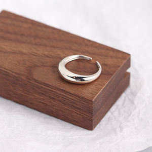 Cincin Bulat Besar Berkilau Perak Sterling 925 untuk Wanita Perhiasan Kreatif yang Dapat Disesuaikan - Product Image 4