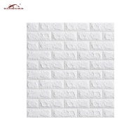 Fabricant d'autocollants muraux en mousse 3D, papier peint auto-adhésif en briques blanches de 4 mm, écologique, imperméable, anti-huile, décoration de chambre