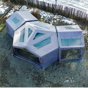 Abri de camping gonflable toutes saisons avec sol en PVC, tissu Oxford en coton TC, durable et résistant aux intempéries - Product Image 1