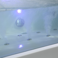 Baignoire autoportante en acrylique GG290 avec hydromassage, installation facile, certifiée CE, design moderne et minimaliste, idéale pour appartement et entrepôt