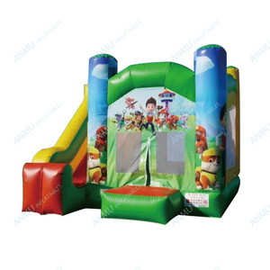 Baru balon bouncer hewan anjing Bouncing rumah tiup kartun taman tiup rintangan tema bouncer dengan perosotan - Product Image 1