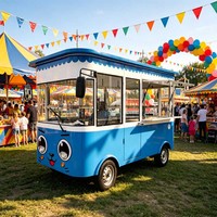 Nouveau chariot mobile Songfa pour boissons fraîches, café et snacks, idéal pour les marchés, centres commerciaux et camping – Remorque électrique de restauration rapide