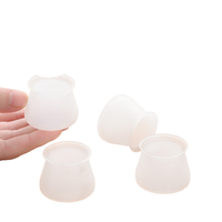 Glissières de meubles rondes en silicone transparent Prodigy, antidérapantes, protège-plancher pour pieds de chaise, en plastique