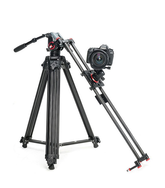 KAMPHO 60/80/100/120cm Adjustable Carbon Fibre Dolly Rail Track Stabilizer Camera Slider for DSLR Camcorder DV Video Photography