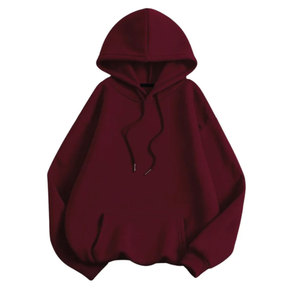 Sweat à capuche décontracté pour homme en gros, couleur unie, épaules tombantes, cordon de serrage, 100% polyester coton tissé, vêtement décontracté, écologique - Product Image 1