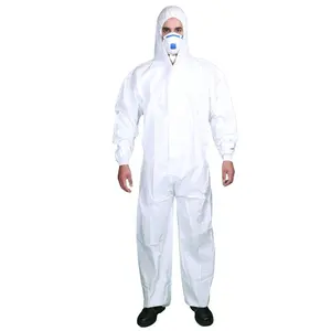 SMS Coveralls with or without hood Contractor-Grade 3-Layer Paint and Particulate Barrier Garment and Skin Protection Boiler Sui