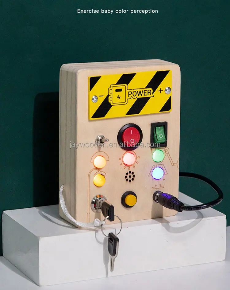 Монтессори сенсорная деревянная игрушка-доска со светодиодным выключателем креативная игрушка для От 2 до 4 лет