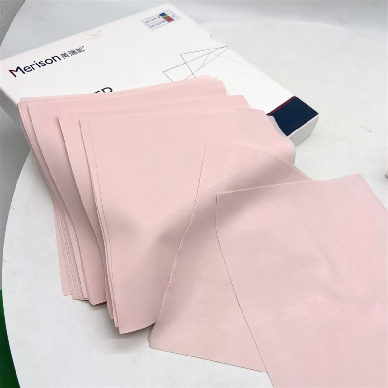 Merison n.6.m, малайзийское сырье, зубная резиновая плотина розовая для детей с высокой эластичностью толщиной 0,22 мм, 52 шт./коробка