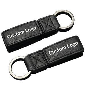 Llavero de coche personalizado popular 2026, llavero de metal de lujo con anillo de cuero PU, llaveros con diseño de impresión de logotipo personalizado - Product Image 5