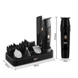 Tondeuse <span class=keywords><strong>Électrique</strong></span> RAF R.40026 Kit de Toilettage 5 en 1 6000 tr/min 600 mAh USB Type C Rasoir Peigne en U pour les Poils du Nez pour l'Entretien Quotidien - Product Image 5