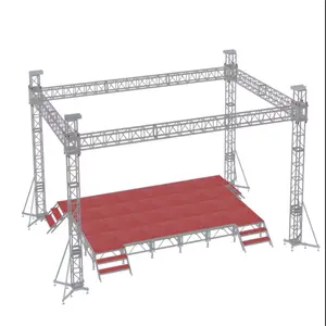 400mm height 12m 1000kg stage truss system aluminum alloy sleeve block beam truss and pillar truss ground support lifting tower