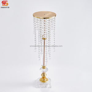 Support à fleurs et bougeoir en fer doré lisse 80 cm, élégant et luxueux pour la décoration d'événements et de fêtes - Product Image 6