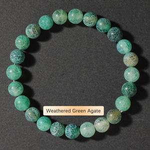 Bracelet en pierre naturelle Bracelet en perles d'or Perles de pierre rondes pour les occasions de cadeaux - Product Image 1