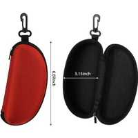 Étui à lunettes personnalisé en EVA, étui rigide pour lunettes, fermeture éclair, étui de protection pour lunettes, étui de voyage portable avec clip mousqueton