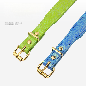 Collar Ajustable para Mascotas, Grande y Mediano, Acolchado y Suave, con Grabado de Cocodrilo, de PU, para Perros y Gatos, Diseño Sólido con Remaches, Venta al por Mayor - Product Image 5