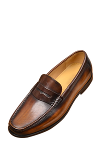 Chaussures en cuir décontractées respirantes d'été pour hommes avec semelle souple et surface douce, chaussures paresseuses sans lacets, chaussures de ville à enfiler - Product Image 5