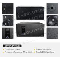 Lsolution Active Double 18 pouces Caisson de basses 9006 pour système de sonorisation de scène extérieure
