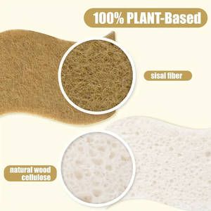 Productos Ecológicos, Esponja de Celulosa de Coco para Lavar Platos, Herramientas de Limpieza para el Hogar, Accesorios de Cocina, Estropajo Ecológico - Product Image 4