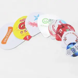 Rollo Jumbo de papel de aluminio, cubierta de yogur impresa personalizada, rollo de película compuesta de papel de aluminio para envasado de alimentos