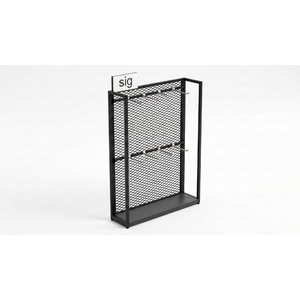Étagère de présentation pour supermarché et magasin de détail à 4 niveaux, en acier laminé à froid noir/blanc, OEM, modèle W1, autoportante - Product Image 1