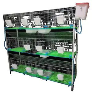 12 cells mother baby rabbit cage with nest box