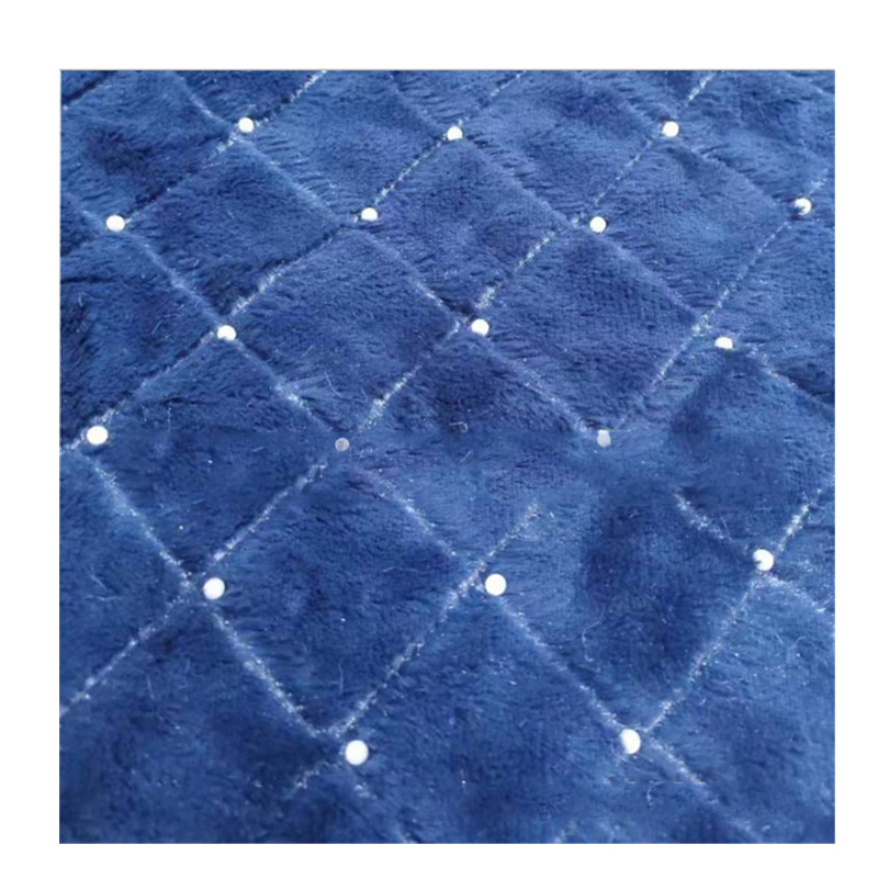 Новинка 2021, PV бархатная стеганая вышивка, маленький жемчуг, вязаный кролик, фланель для дома, плюшевая ткань