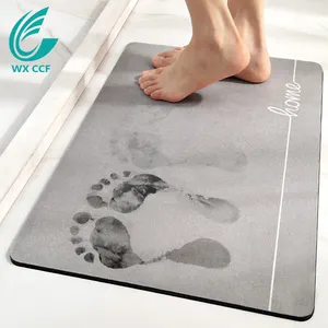 WXCCF formato personalizzato bagno antiscivolo assorbono diatomee pavimento fango tappetino bagno