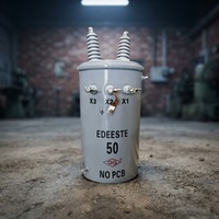 Transformateur monophasé monté sur poteau conforme à la norme ANSI 10 kVA, 6,3 kV 400 V, immergé dans l'huile, bobinage en cuivre Dyn11/Yyn0, garantie de 24 mois