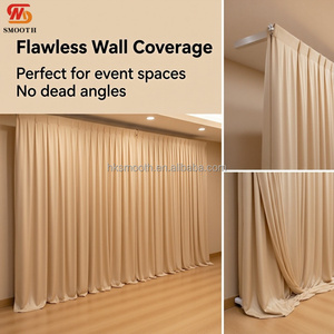 Telón de Fondo de Tela Suave para Decoración, Cortina Grande para Fotos, Gasa Suave en Blanco y Negro, Telón de Fondo para Escenarios, Cumpleaños y Bodas - Product Image 5