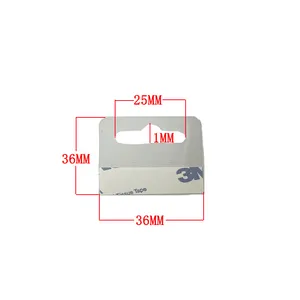 Label gantung PVC transparan yang dapat disesuaikan tab gantung dengan lubang berperekat