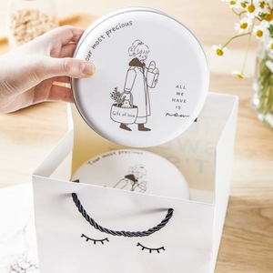 50pcs boîtes à biscuits personnalisées directes d'usine boîte de conserve ronde en métal blanc vide boîte en métal avec impression de Logo - Product Image 2