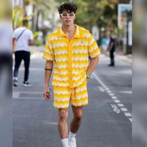 Maglione a maniche corte con Logo personalizzato Cardigan 100% maglieria in <span class=keywords><strong>cotone</strong></span> traforato per maglione lavorato a maglia primavera estate - Product Image 3