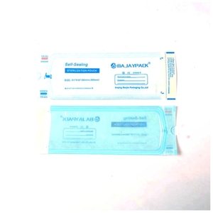 ซองฆ่าเชื้อแบบปิดผนึกเองได้ 200 ชิ้น ได้รับการรับรองมาตรฐาน ISO CE ขนาด 2.76 นิ้ว x 10.24 นิ้ว ฟิล์มสีน้ำเงิน - Product Image 1