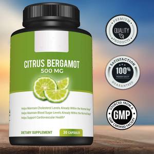 Capsules de Bergamote Citrique 500mg, Bergamote Cliniquement Étudiée pour la Santé Cardiovasculaire et le Soutien du <span class=keywords><strong>Cholestérol</strong></span> - Product Image 2