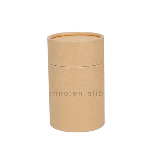 Tea Use Recyclable and Eco Friendly Paper canister Round Paper Boxes for herbal tea packing