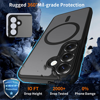 Coque Téléphone Magnétique Antichoc Mat à Toucher Doux avec Protection d'Objectif et Trous Précis pour Samsung S25, Haute Qualité Usine, Fabricant