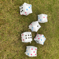 Jeu de dés géant gonflable en PVC Yatzy Set 6PC pour 3 ans et plus-TJ MARK Brand Indoor/Outdoor Use