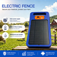 Chargeur de clôture électrique solaire - Protection 24/7 jour/nuit, Électrificateur de clôture portable pour jardin, bétail