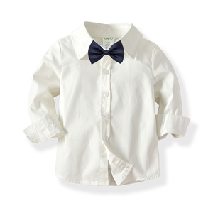 T-shirt manches longues garçon blanc, en coton, porté à même la peau, pour bébé, <span class=keywords><strong>polo</strong></span> - Product Image 6
