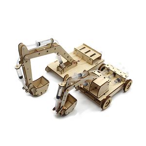 Mainan DIY Excavator Hidrolik 4 Saluran Model Kit Bangunan Mainan Anak Eksperimen Sains Mainan STEM untuk anak-anak - Product Image 4