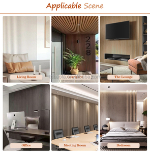 Panneaux de revêtement mural en WPC imperméables, ignifuges, en composite bois-plastique pour hôtel, salon et chambre - Product Image 3