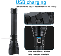 Lampe torche LED la plus puissante 300000 lumens, avec piles 18650/26650, USB, XHP90.2, XHP50, XHP70, lanterne de chasse, lampe de poche
