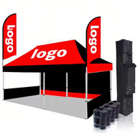 Tentes pliantes 10x10 pieds avec protection UV numérique, durables, imperméables et ignifuges, pour événements professionnels et expositions