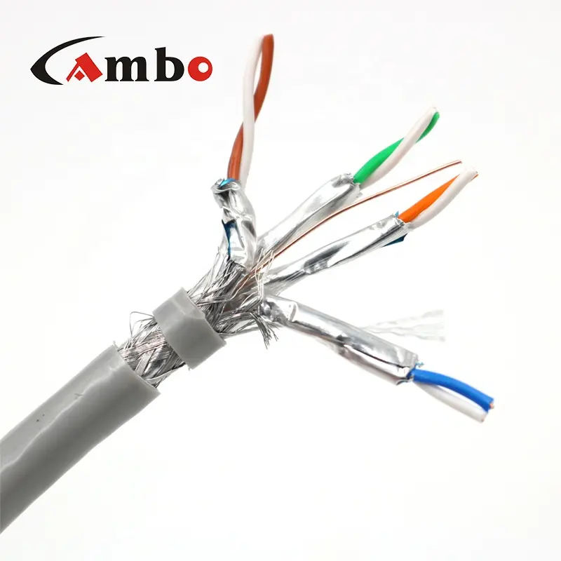 Amp สายเคเบิลเครือข่าย Ftp Utp Nr:287-2936 Cabo De Rede Cat7 Cat6a Utp F/Utp Cat5e 100ทองแดง305 M 3M 5e กลางแจ้งสีดำ100M Cat5