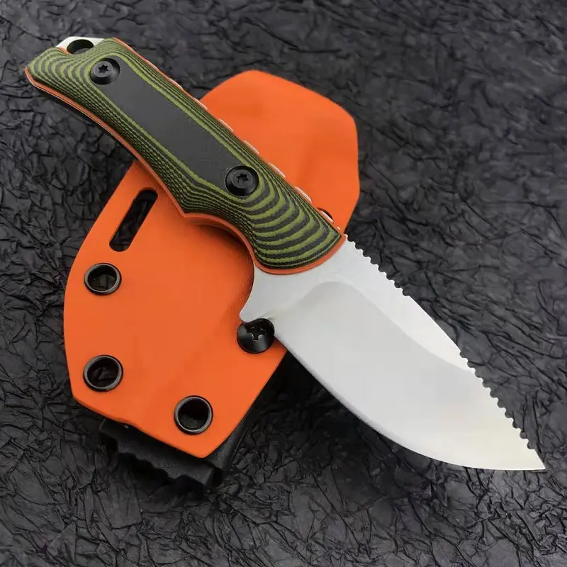 High Quality Full Tang 15017 Outdoor Camping Survival G10 Handle With Kydex Sheath Fixed Blade Knife Hunting Knives