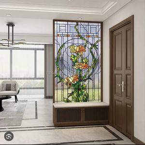 หน้าต่างประตูกระจกสีแบบกำหนดเองจากจีน กระจกสองชั้น สไตล์ยุโรป ทำด้วยมือ ทนทาน ผนังม่านโลหะ - Product Image 2